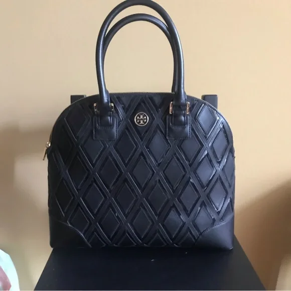 tory burch robinson patchwork dome satchel - Picture 3 of 11